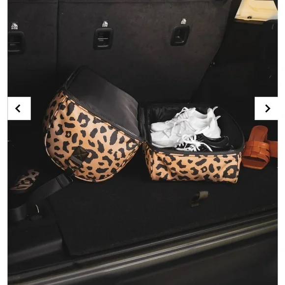 Stevyn Duffel Bag with Shoe Compartment in Cheetah - Picture 2 of 4